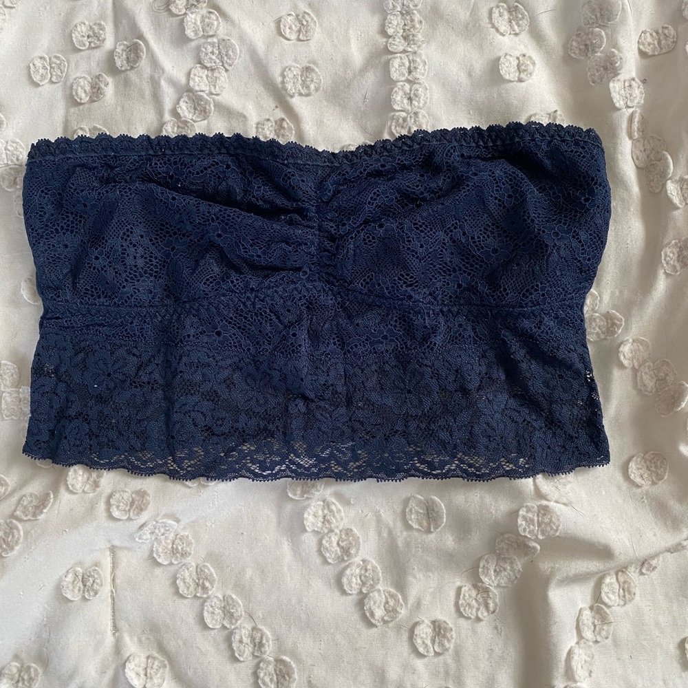 Gilly hicks bandeau bralette blue size small